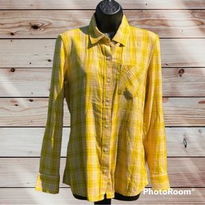 Yellow Plaid Shirt S